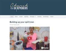 Tablet Screenshot of churchforentrepreneurs.com